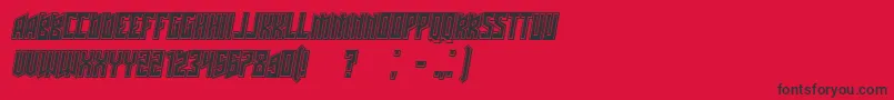 Schwachsinn3DfilledItalic Font – Black Fonts on Red Background