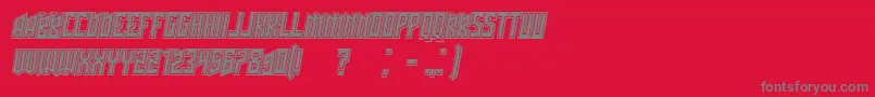 Schwachsinn3DfilledItalic Font – Gray Fonts on Red Background