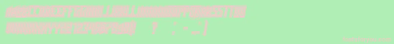 Lisätietoja Schwachsinn3DfilledItalic-fontista Schwachsinn3DfilledItalic-fontti – vaaleanpunaiset fontit vihreällä taustalla