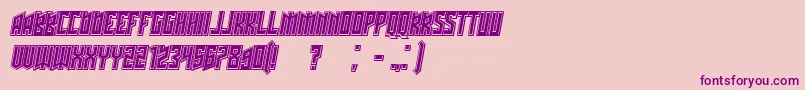 Шрифт Schwachsinn3DfilledItalic – фиолетовые шрифты на розовом фоне