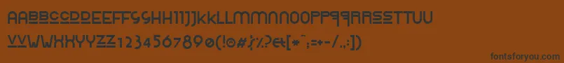 フォントRolire – 黒い文字が茶色の背景にあります