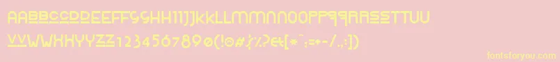 Rolire Font – Yellow Fonts on Pink Background
