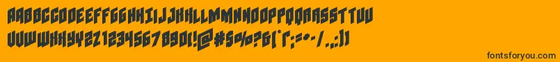 Galaxyforceexpand Font – Black Fonts on Orange Background