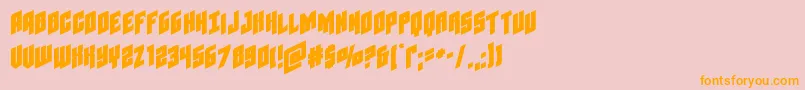 Galaxyforceexpand Font – Orange Fonts on Pink Background