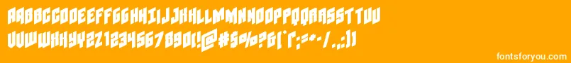 Galaxyforceexpand Font – White Fonts on Orange Background