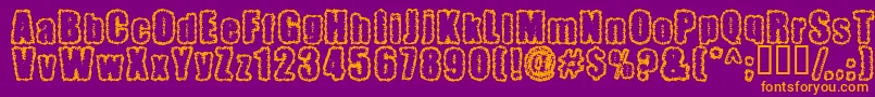 Pinniepoker Font – Orange Fonts on Purple Background