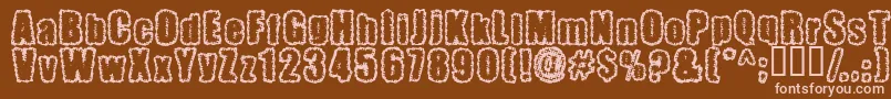 Pinniepoker Font – Pink Fonts on Brown Background