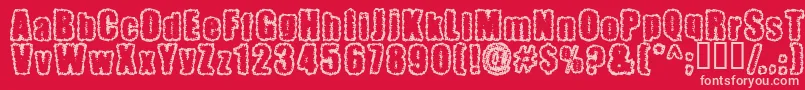 Pinniepoker Font – Pink Fonts on Red Background