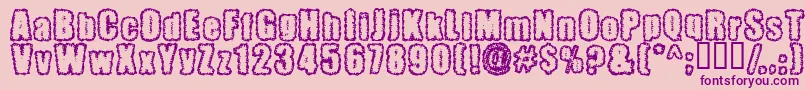 Pinniepoker Font – Purple Fonts on Pink Background