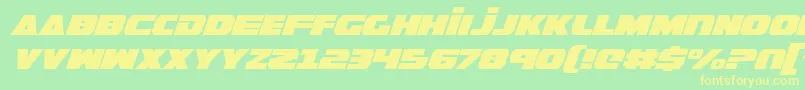 GuardianItalic Font – Yellow Fonts on Green Background