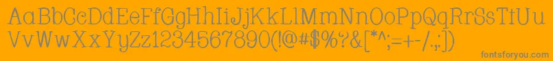 Whackadoo-Schriftart – Graue Schriften auf orangefarbenem Hintergrund