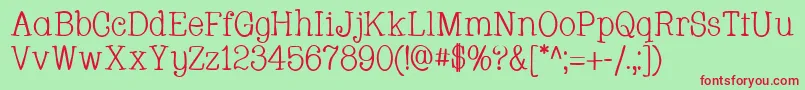 Whackadoo Font – Red Fonts on Green Background