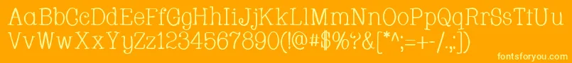 Whackadoo Font – Yellow Fonts on Orange Background