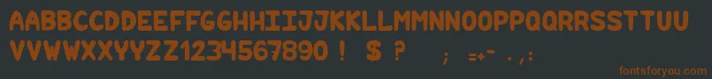 Hilariouscomicslight Font – Brown Fonts on Black Background