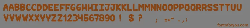 Hilariouscomicslight Font – Brown Fonts on Gray Background