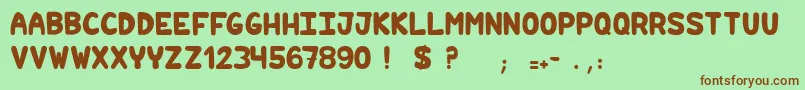 Hilariouscomicslight Font – Brown Fonts on Green Background