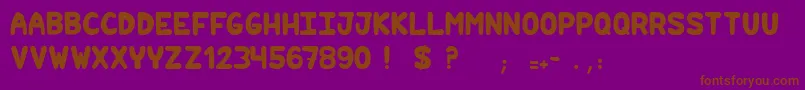 fuente Hilariouscomicslight – Fuentes Marrones Sobre Fondo Morado