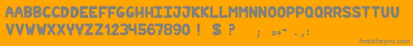 Hilariouscomicslight Font – Gray Fonts on Orange Background