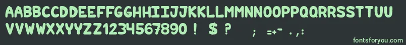 Hilariouscomicslight Font – Green Fonts on Black Background