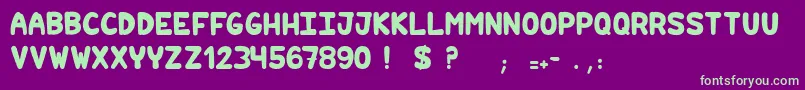 Hilariouscomicslight Font – Green Fonts on Purple Background