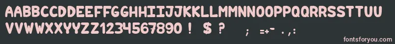 Hilariouscomicslight Font – Pink Fonts on Black Background