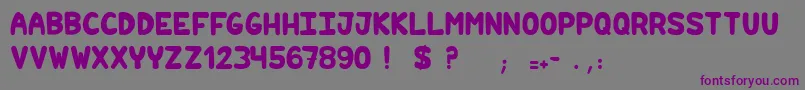 Hilariouscomicslight-Schriftart – Violette Schriften auf grauem Hintergrund