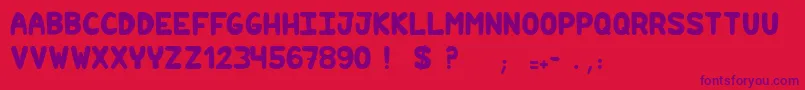 Hilariouscomicslight Font – Purple Fonts on Red Background