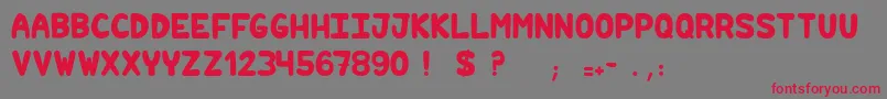 Hilariouscomicslight Font – Red Fonts on Gray Background