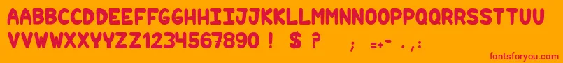 Hilariouscomicslight Font – Red Fonts on Orange Background
