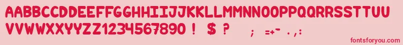 Hilariouscomicslight Font – Red Fonts on Pink Background