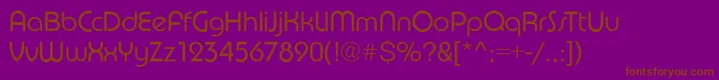 PuenteLightRegular-fontti – ruskeat fontit violetilla taustalla