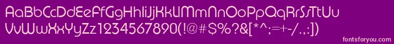 PuenteLightRegular-Schriftart – Rosa Schriften auf violettem Hintergrund