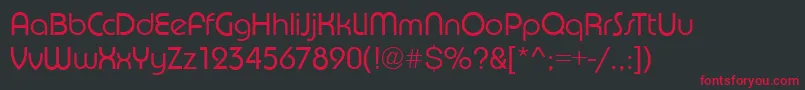 PuenteLightRegular Font – Red Fonts on Black Background