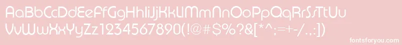 PuenteLightRegular Font – White Fonts on Pink Background