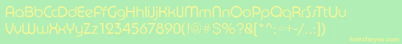 PuenteLightRegular Font – Yellow Fonts on Green Background