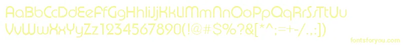 Weitere Informationen zur PuenteLightRegular-Schriftart PuenteLightRegular-Schriftart – Gelbe Schriften auf weißem Hintergrund