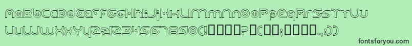 PlanetaryOrbiterOutline Font – Black Fonts on Green Background