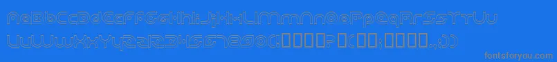 PlanetaryOrbiterOutline Font – Gray Fonts on Blue Background