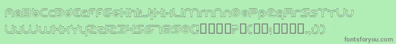 PlanetaryOrbiterOutline Font – Gray Fonts on Green Background