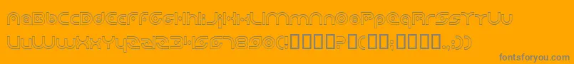 PlanetaryOrbiterOutline Font – Gray Fonts on Orange Background