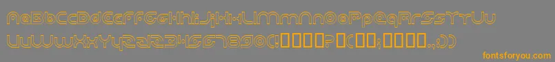 PlanetaryOrbiterOutline Font – Orange Fonts on Gray Background