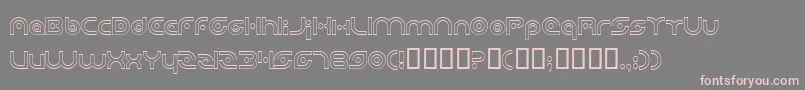 PlanetaryOrbiterOutline Font – Pink Fonts on Gray Background