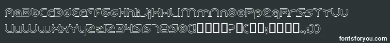 PlanetaryOrbiterOutline Font – White Fonts on Black Background