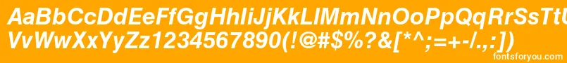 HelveticaltstdBoldobl Font – White Fonts on Orange Background