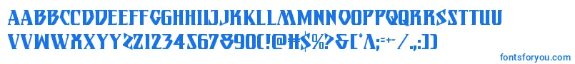 Шрифт Eternalknightcond – синие шрифты на белом фоне