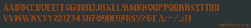 Шрифт Eternalknightcond – коричневые шрифты на чёрном фоне
