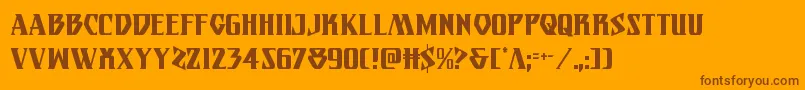 Eternalknightcond Font – Brown Fonts on Orange Background