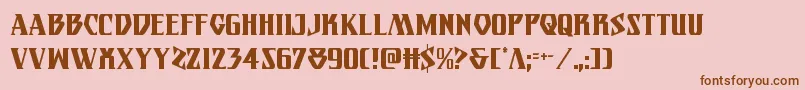 Eternalknightcond Font – Brown Fonts on Pink Background