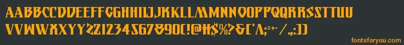 Eternalknightcond Font – Orange Fonts on Black Background