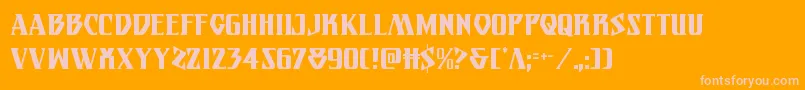 Eternalknightcond Font – Pink Fonts on Orange Background
